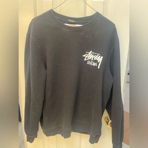 STUSSY London black crew neck size medium